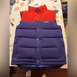 Patagonia Down Puffer Vest Red and Navy